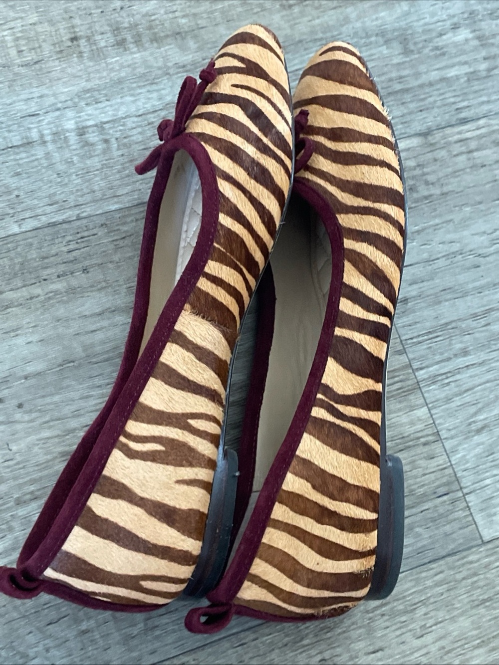 J. McLaughlin Zebra Calf Hair Tassel Loafers Leather Flats Women’s Size 6 - Picture 14 of 16